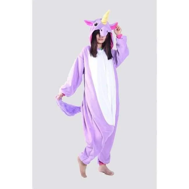 Halloween Großhandel Tier Stich Stern Einhorn onesie Erwachsene Unisex Cosplay Kostüm Frauen Pyjamas Nachtwäsche Erwachsene Winter