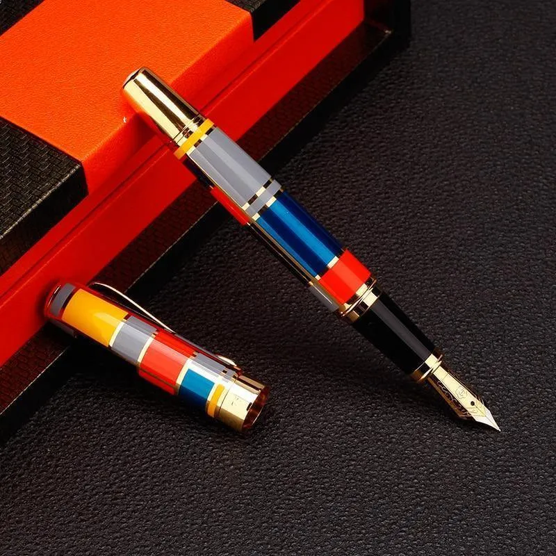 Füllfederhalter Vollmetall Golden Clip Luxus-Tintenstifte Caneta Stationery Bürobedarf