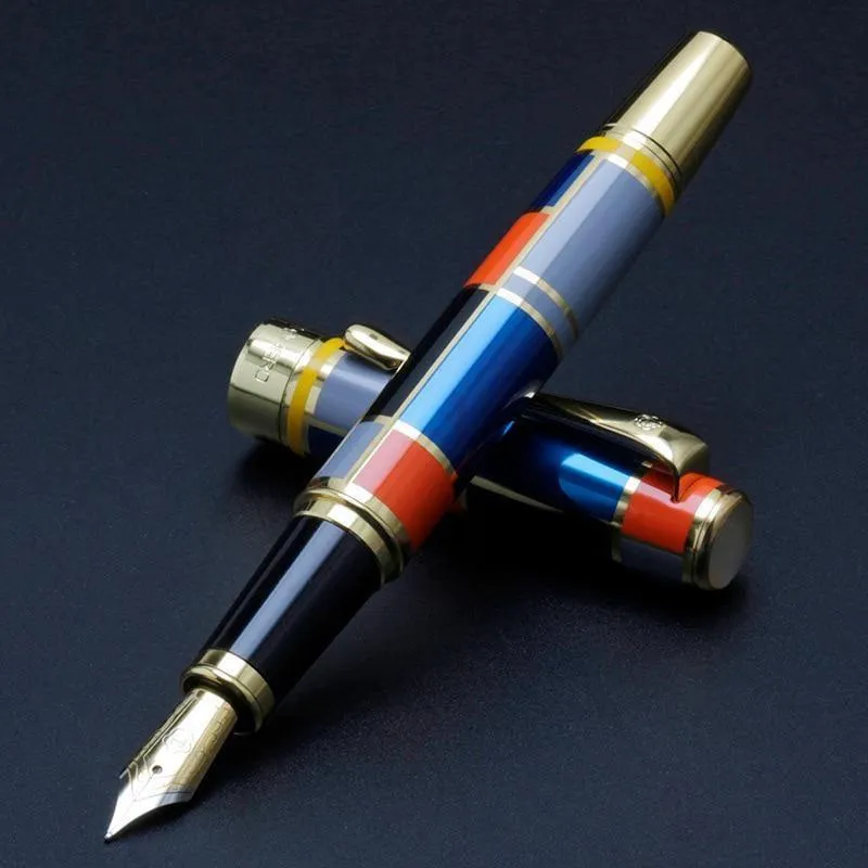 Füllfederhalter Vollmetall Golden Clip Luxus-Tintenstifte Caneta Stationery Bürobedarf