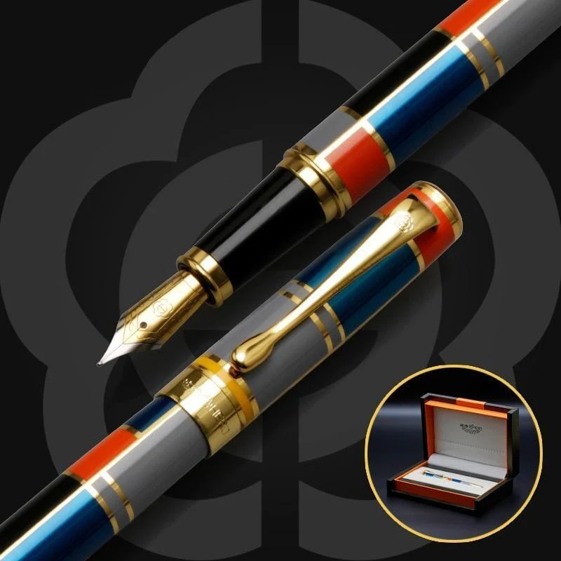 Füllfederhalter Vollmetall Golden Clip Luxus-Tintenstifte Caneta Stationery Bürobedarf