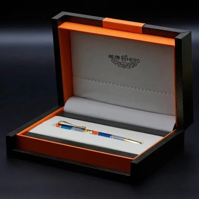 Füllfederhalter Vollmetall Golden Clip Luxus-Tintenstifte Caneta Stationery Bürobedarf