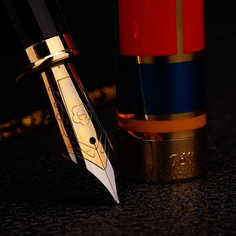 Füllfederhalter Vollmetall Golden Clip Luxus-Tintenstifte Caneta Stationery Bürobedarf