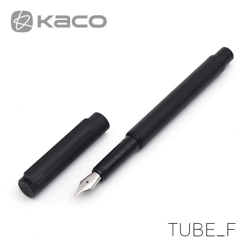 Luxuriöses schwarzes Füllfederhalter-Set, 0.5 mm F-Feder, Stahl-Tintenstifte für einfaches Geschäftsgeschenk, kostenloser Versand