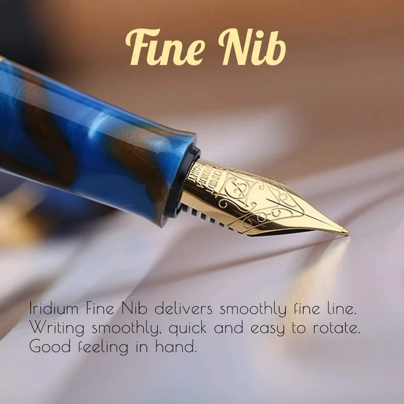 Acryl Füllfederhalter Iridium Fine Nib Konverter Stifte Luxus Geschenk Chic Hochzeit Signierstift Mit Box