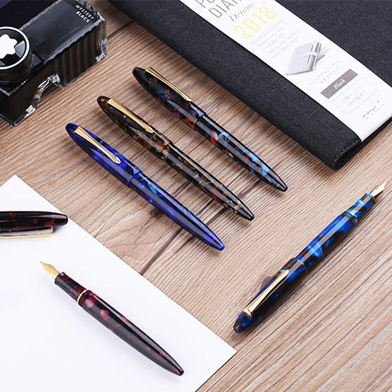 Acryl Füllfederhalter Iridium Fine Nib Konverter Stifte Luxus Geschenk Chic Hochzeit Signierstift Mit Box