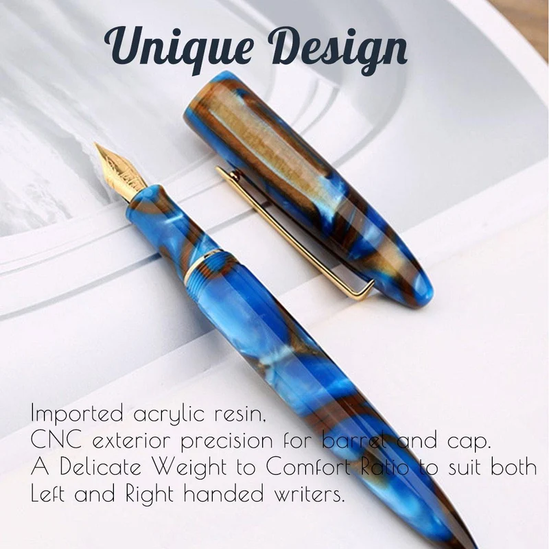 Acryl Füllfederhalter Iridium Fine Nib Konverter Stifte Luxus Geschenk Chic Hochzeit Signierstift Mit Box