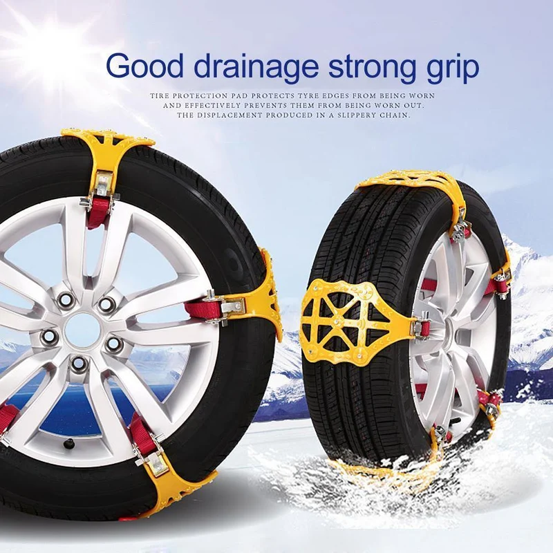 1x TPU Schneeketten Universal Car Suit Reifen Winter Roadway Safety Reifenketten Snow Climbing Mud Ground Anti Slip