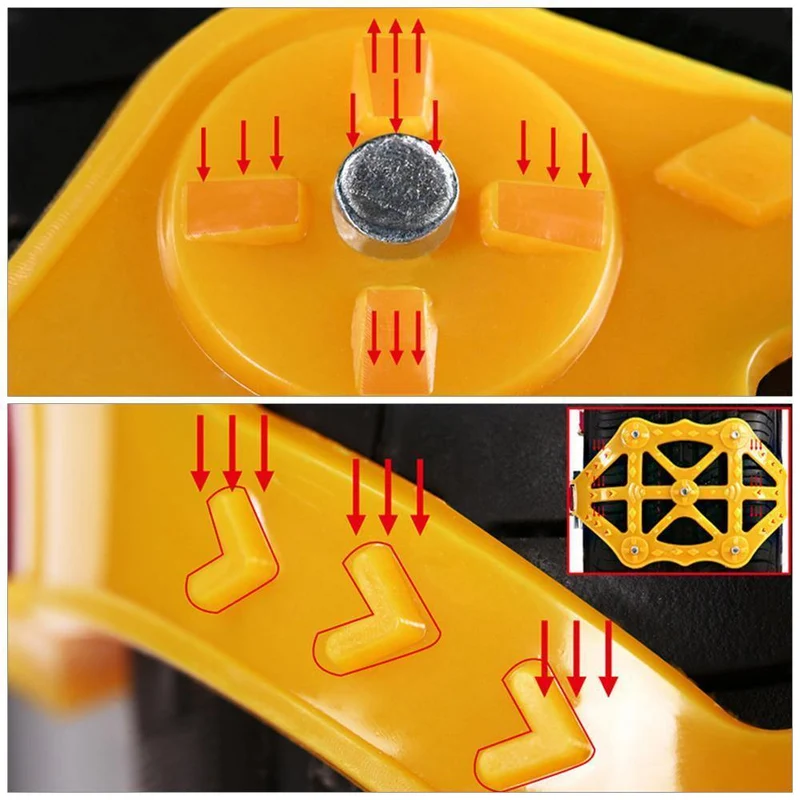 1x TPU Schneeketten Universal Car Suit Reifen Winter Roadway Safety Reifenketten Snow Climbing Mud Ground Anti Slip