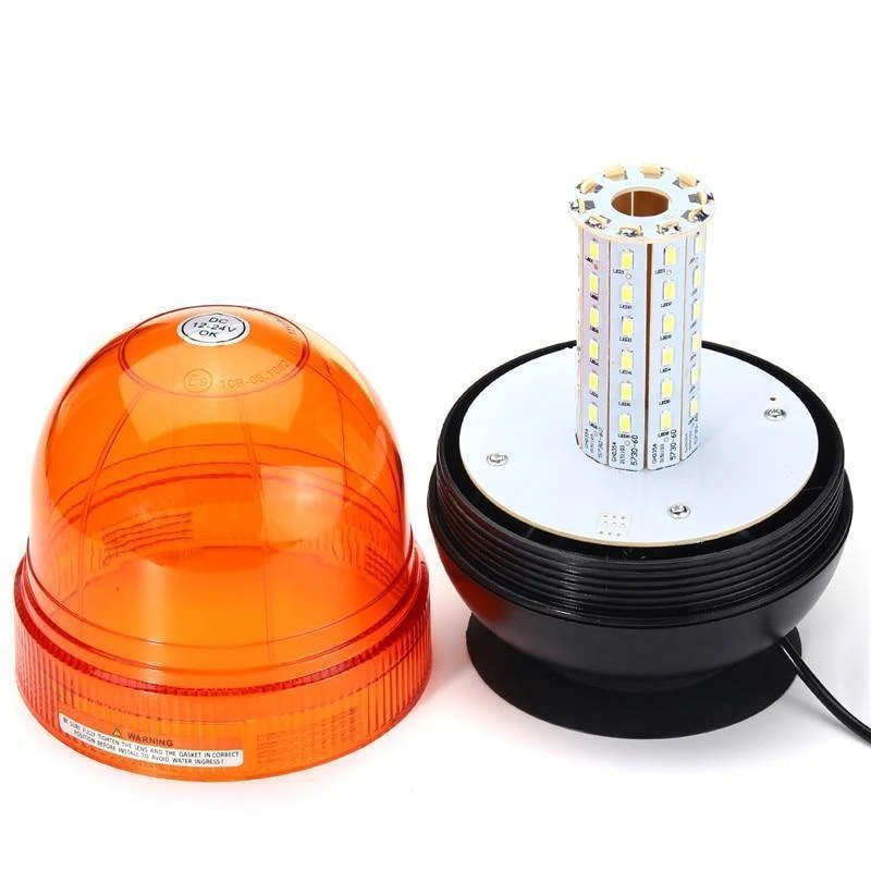 12V-24V 80 LED Auto Blinklicht Leuchtfeuer Warnleuchte Bernstein Lampe Ampel Verkehrssicherheit