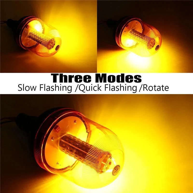 12V-24V 80 LED Auto Blinklicht Leuchtfeuer Warnleuchte Bernstein Lampe Ampel Verkehrssicherheit