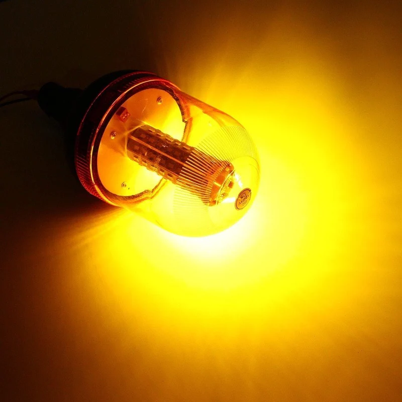 12V-24V 80 LED Auto Blinklicht Leuchtfeuer Warnleuchte Bernstein Lampe Ampel Verkehrssicherheit
