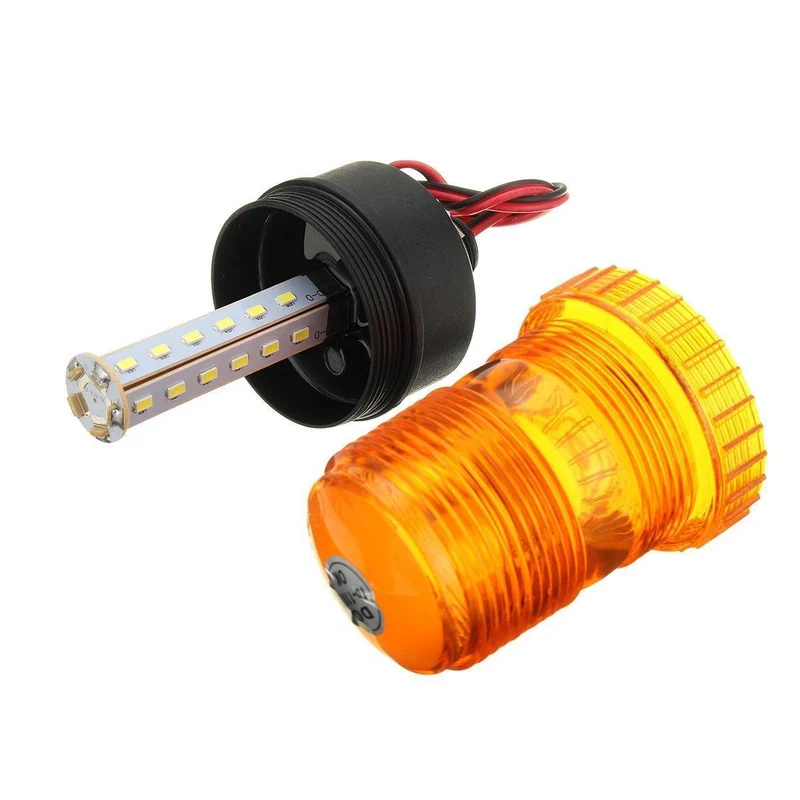 12V 24V LED rotierendes blinkendes bernsteinfarbenes Leuchtfeuer flexibles Blitzlicht Traktorwarnlicht Ampel Verkehrssicherheit
