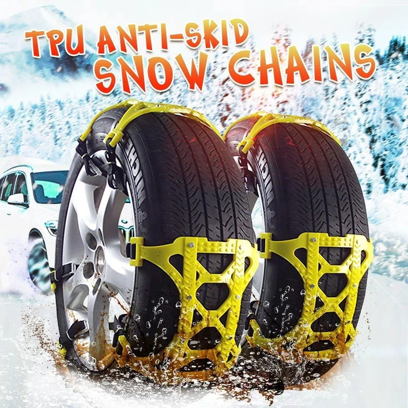 1 / 3 / 6pcs TPU Schneeketten Universal Car Suit 165-265mm Reifen Winter Roadway Safety Reifenketten Snow Climbing Mud Ground Anti Slip