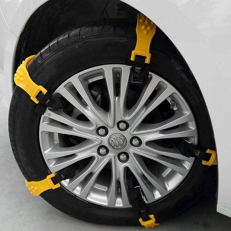 10pcs / Set Auto Winter Reifen Schneeketten Fahrbahn Sicherheit Reifen Schnee Einstellbare Anti-Rutsch-Sicherheit Double Snap Skid Rad TPU Ketten