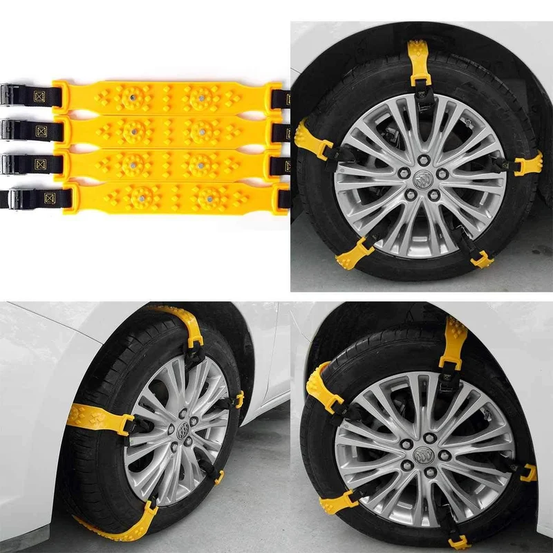 10pcs / Set Auto Winter Reifen Schneeketten Fahrbahn Sicherheit Reifen Schnee Einstellbare Anti-Rutsch-Sicherheit Double Snap Skid Rad TPU Ketten