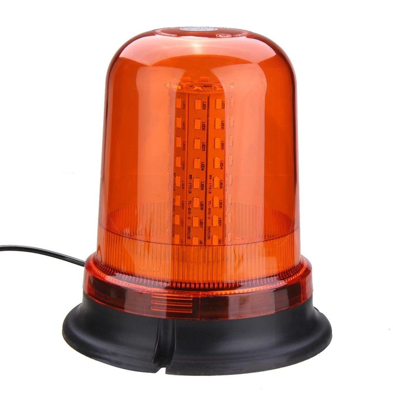 80 LED-Magnethalterung Rotierendes, blinkendes Bernsteinkuppel-Wiederherstellungswarnlicht Verkehrssicherheit