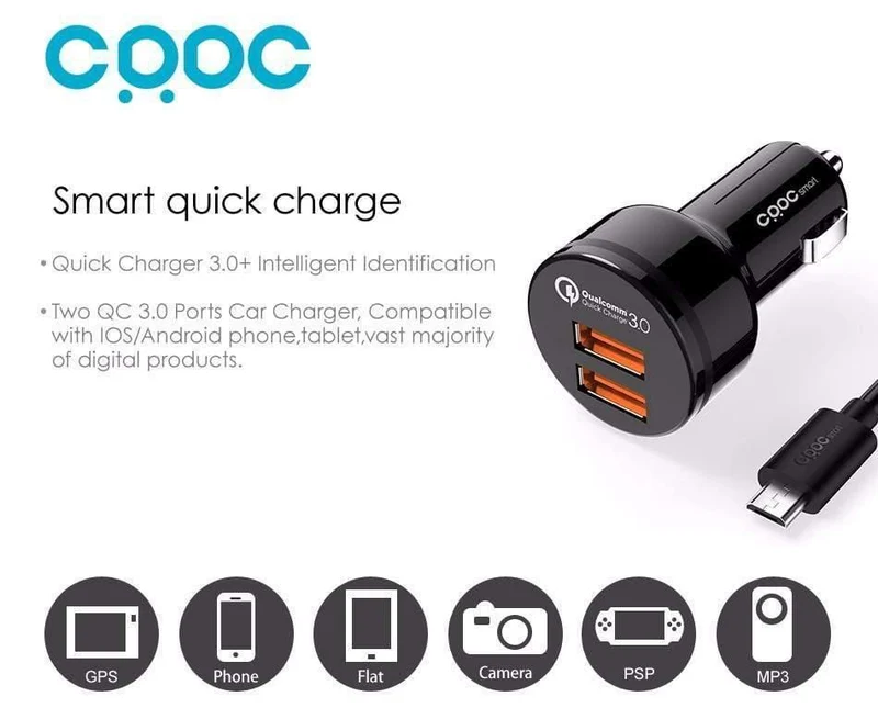 Autoladegerät Quick Charge 3.0 Dual QC 3.0 USB-Autotelefonladegerät für Xiaomi mi5 iPhone 7 Samsung Galaxy S8 7 6 LG Huawei usw
