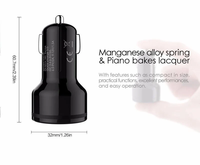 Autoladegerät Quick Charge 3.0 Dual QC 3.0 USB-Autotelefonladegerät für Xiaomi mi5 iPhone 7 Samsung Galaxy S8 7 6 LG Huawei usw