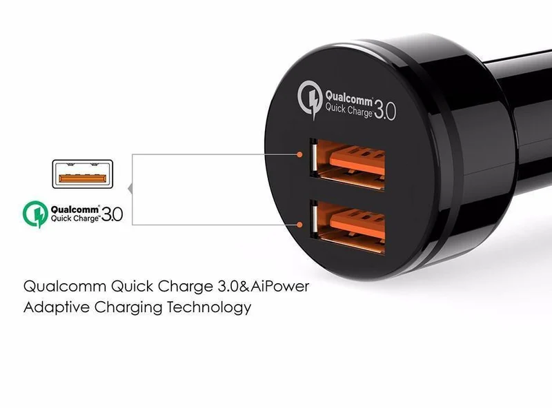 Autoladegerät Quick Charge 3.0 Dual QC 3.0 USB-Autotelefonladegerät für Xiaomi mi5 iPhone 7 Samsung Galaxy S8 7 6 LG Huawei usw