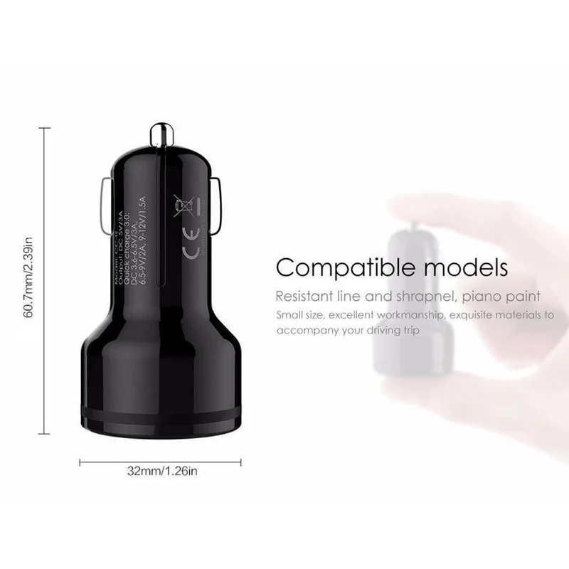 Autoladegerät Quick Charge 3.0 Dual QC 3.0 USB-Autotelefonladegerät für Xiaomi mi5 iPhone 7 Samsung Galaxy S8 7 6 LG Huawei usw