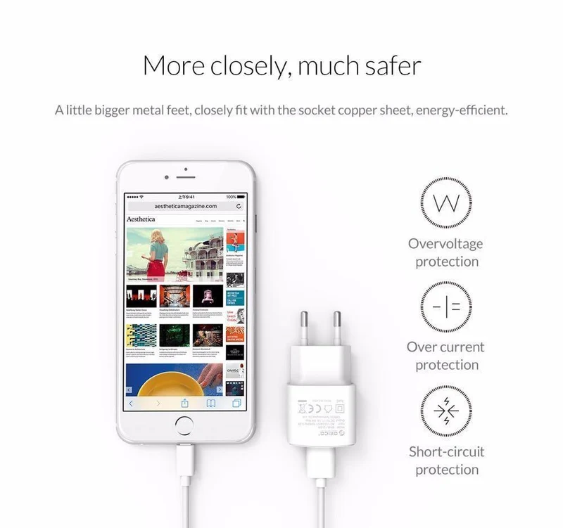 Reise-USB-Ladegerät 5V2A 5V1A EU-Stecker Mini-Ladegerät-Adapter Smart Charger für Mobile Phone Tablet