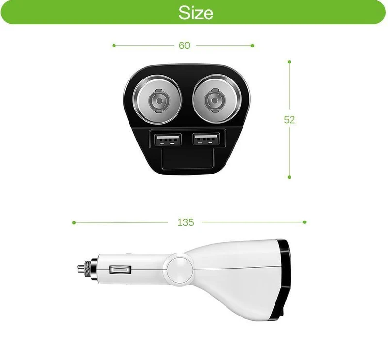5V 3.4A Dual USB Autoladegerät 120W Zigarettenanzünder Netzteil für Samsung Galaxy s8 iPhone 7 8 X Telefonladegerät