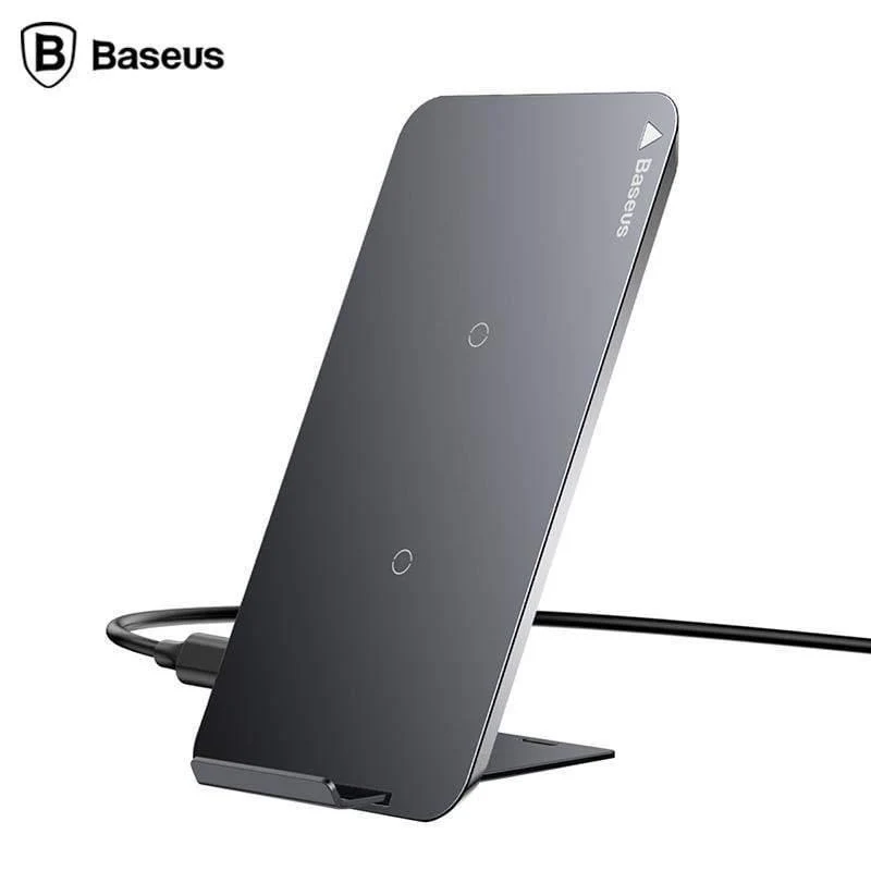 Qi Wireless-Ladegerät, Schnellladegerät für iPhone X, Samsung Galaxy S9, Handy-Ladegeräthalter, Telefonständer