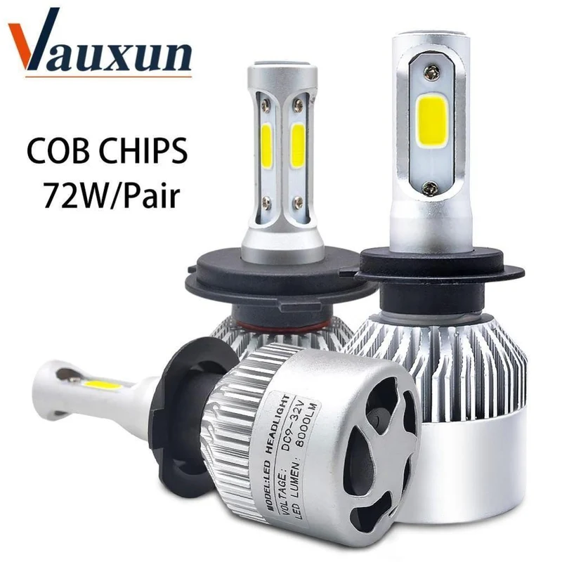 1 satz H7 LED H1 H4 H11 Auto Scheinwerfer Birne H3 HB4 H8 HB3 9005 9006 LED Nebel Lichter 72 W 8000LM 6500 K Auto Auto Licht