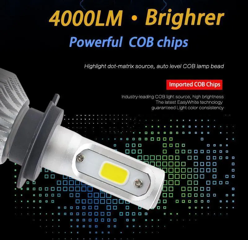 1 satz H7 LED H1 H4 H11 Auto Scheinwerfer Birne H3 HB4 H8 HB3 9005 9006 LED Nebel Lichter 72 W 8000LM 6500 K Auto Auto Licht