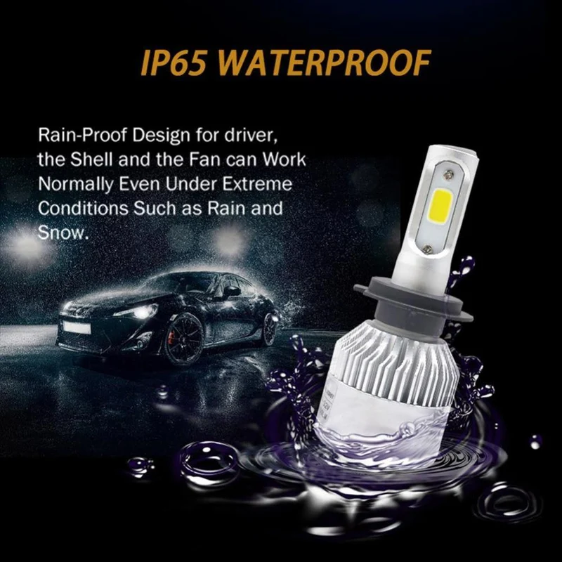 1 satz H7 LED H1 H4 H11 Auto Scheinwerfer Birne H3 HB4 H8 HB3 9005 9006 LED Nebel Lichter 72 W 8000LM 6500 K Auto Auto Licht