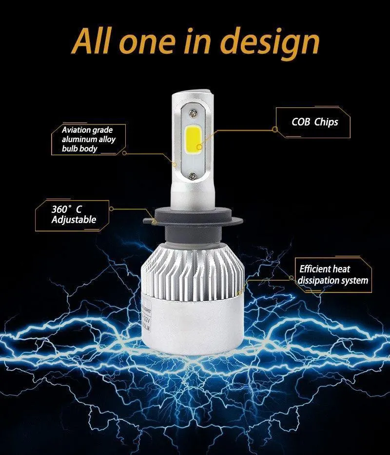 1 satz H7 LED H1 H4 H11 Auto Scheinwerfer Birne H3 HB4 H8 HB3 9005 9006 LED Nebel Lichter 72 W 8000LM 6500 K Auto Auto Licht