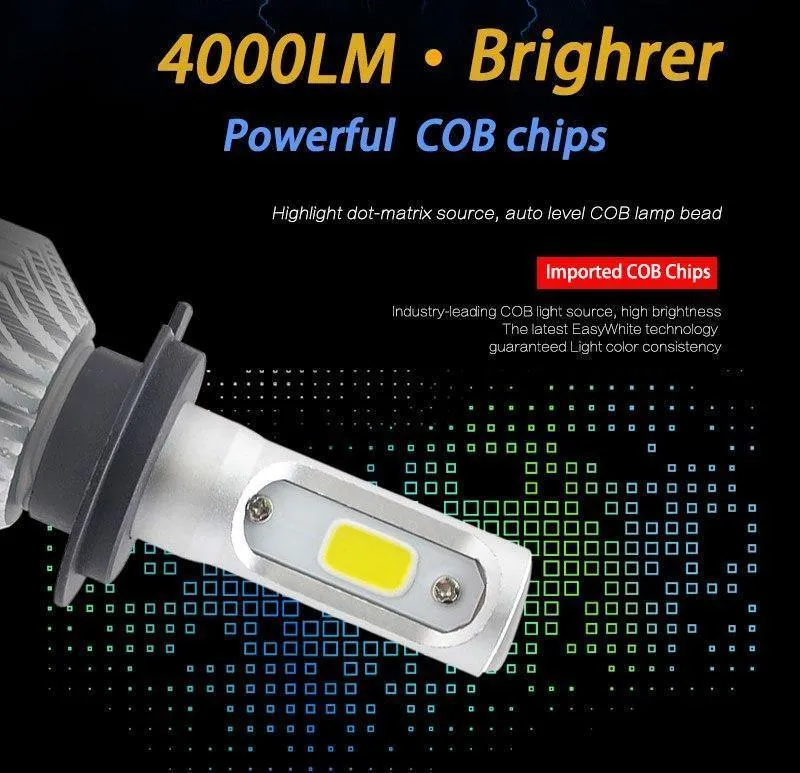 1 satz H7 LED H1 H4 H11 Auto Scheinwerfer Birne H3 HB4 H8 HB3 9005 9006 LED Nebel Lichter 72 W 8000LM 6500 K Auto Auto Licht