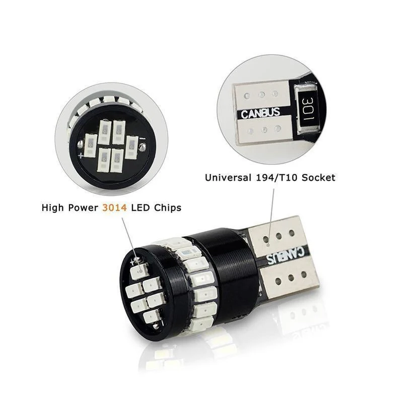 10x T10 LED W5W LED Canbus Autolampe 12V 3014 24SMD Innenraumbeleuchtung 194 168 Glühlampe Weiß Blau Rot Gelb Kein Fehler