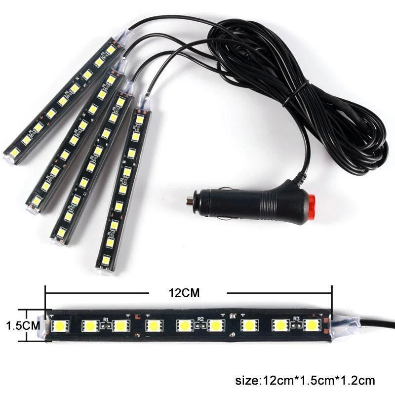 4pcs / 2pcs Auto LED-Licht RDL 5050SMD Dekorative Lampe Auto Licht Auto Innenbeleuchtung Auto Styling 12V