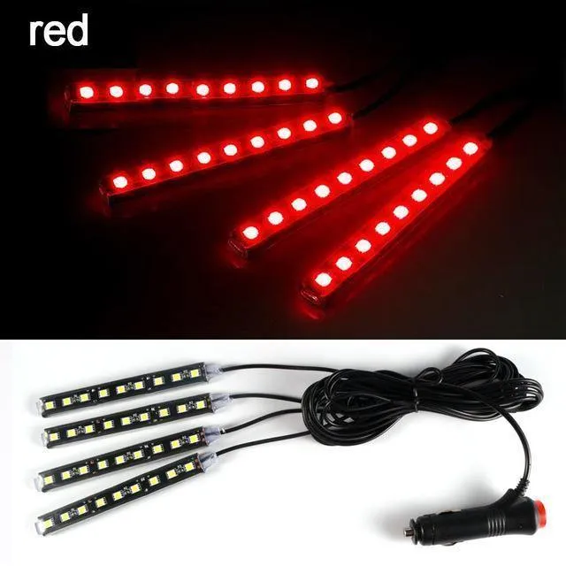 4pcs / 2pcs Auto LED-Licht RDL 5050SMD Dekorative Lampe Auto Licht Auto Innenbeleuchtung Auto Styling 12V