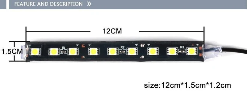 4pcs / 2pcs Auto LED-Licht RDL 5050SMD Dekorative Lampe Auto Licht Auto Innenbeleuchtung Auto Styling 12V