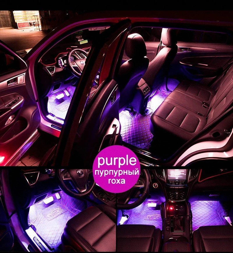 4pcs / 2pcs Auto LED-Licht RDL 5050SMD Dekorative Lampe Auto Licht Auto Innenbeleuchtung Auto Styling 12V