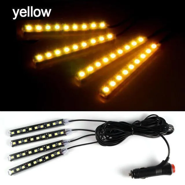 4pcs / 2pcs Auto LED-Licht RDL 5050SMD Dekorative Lampe Auto Licht Auto Innenbeleuchtung Auto Styling 12V
