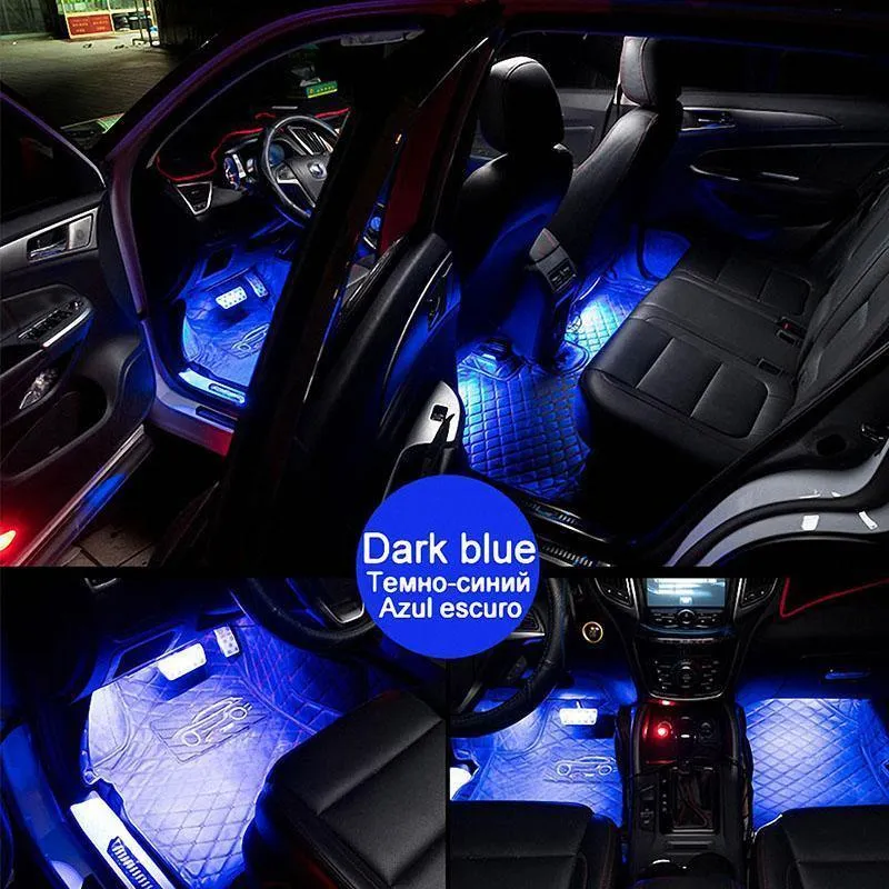4pcs / 2pcs Auto LED-Licht RDL 5050SMD Dekorative Lampe Auto Licht Auto Innenbeleuchtung Auto Styling 12V