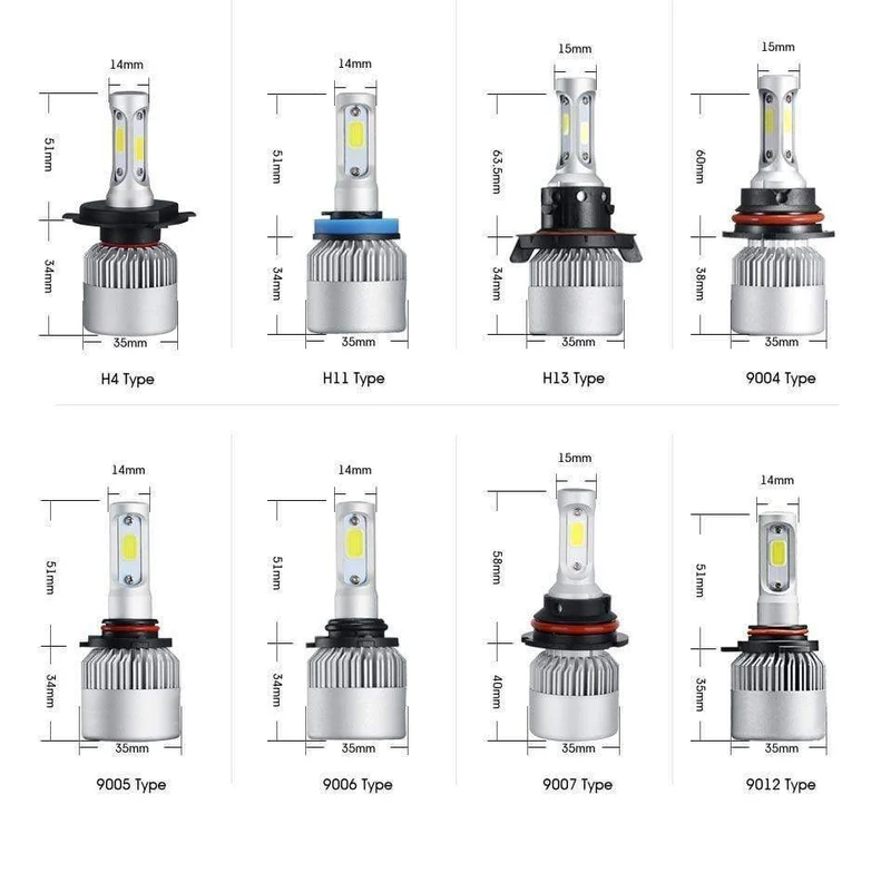 H4 H7 H11 9005 9006 H1 COB Auto LED Scheinwerfer Lampen Hallo-Lo Strahl 72W 8000LM 6500K/4300K ​​Auto Led Scheinwerfer Auto Licht 12v 24v