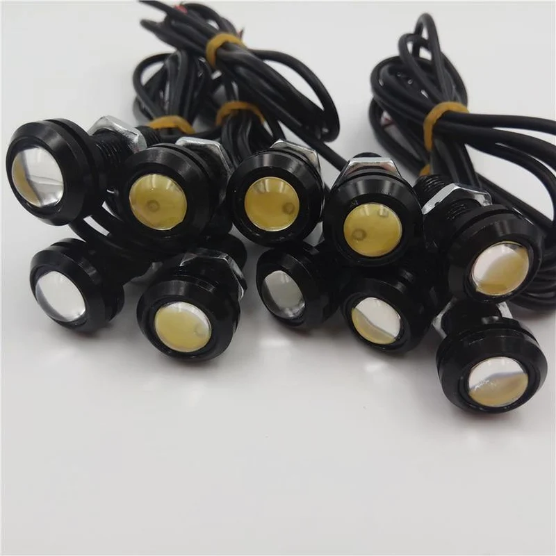 Auto Blinkt 10 Teile/los 12V LED 18mm Eagle Eye Licht High Power lampe Tagfahrlicht parkplatz Reverse nebel birne Backup DRL