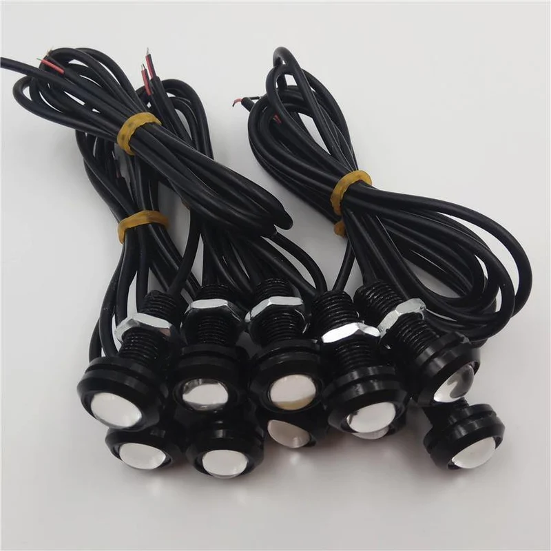 Auto Blinkt 10 Teile/los 12V LED 18mm Eagle Eye Licht High Power lampe Tagfahrlicht parkplatz Reverse nebel birne Backup DRL