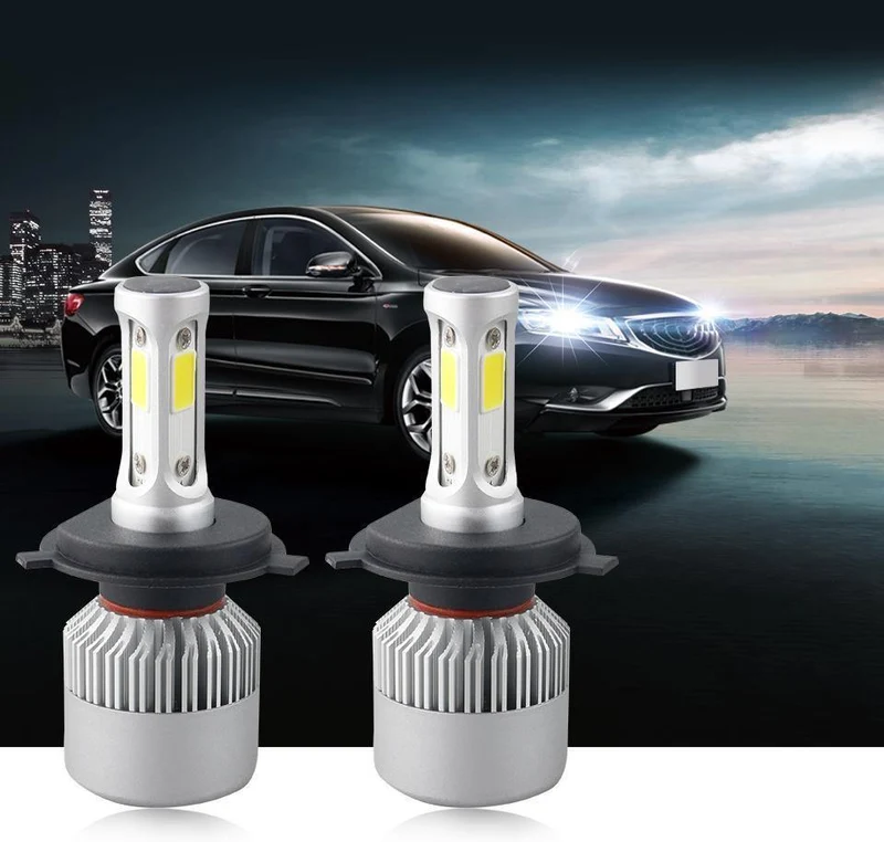 LED 4300K ​​S2 H4 H7 H1 COB LED Scheinwerfer Lampen H11 H13 12V 9005 9006 H3 9004 9007 9012 72W 8000LM Auto LED lampe 3000K 8000K 6500K