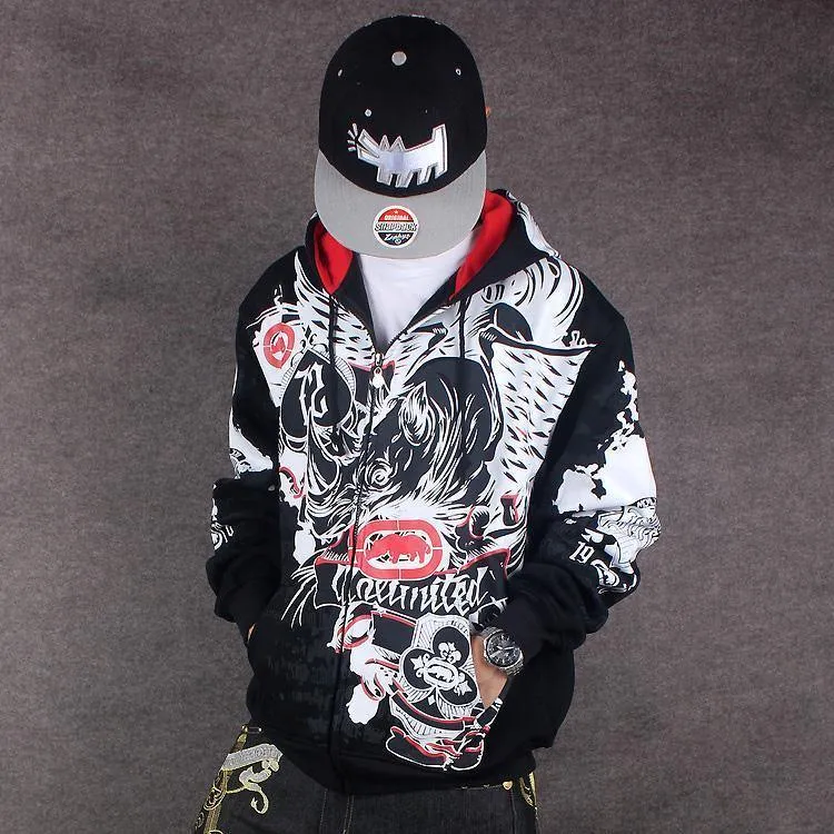 Hoodies Männer Sudaderas Hombre Hip Hop Herren Marke Brief Mit Kapuze Zipper Hoodies oversize straße Sweatshirt