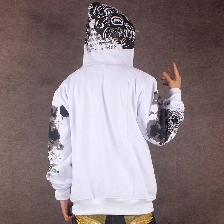 Hoodies Männer Sudaderas Hombre Hip Hop Herren Marke Brief Mit Kapuze Zipper Hoodies oversize straße Sweatshirt