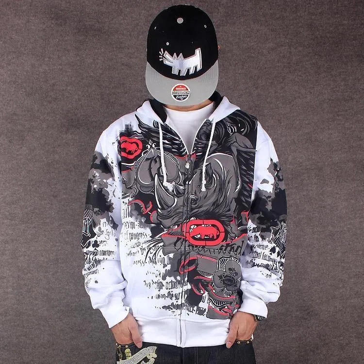 Hoodies Männer Sudaderas Hombre Hip Hop Herren Marke Brief Mit Kapuze Zipper Hoodies oversize straße Sweatshirt
