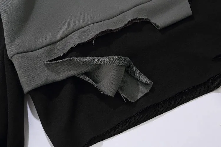 Pullover Männer Gefälschte zwei stücke Mit Kapuze hochwertige Sweatshirts Baumwolle Hip Hop Brief gedruckt Männer Band Übergroße Hoodies