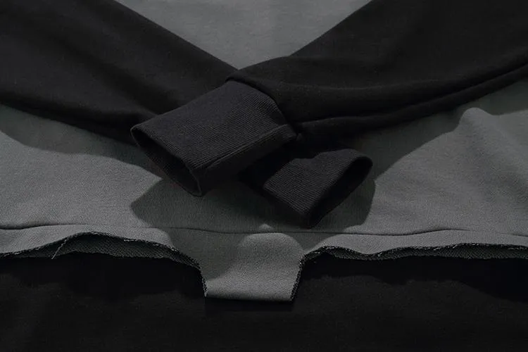 Pullover Männer Gefälschte zwei stücke Mit Kapuze hochwertige Sweatshirts Baumwolle Hip Hop Brief gedruckt Männer Band Übergroße Hoodies
