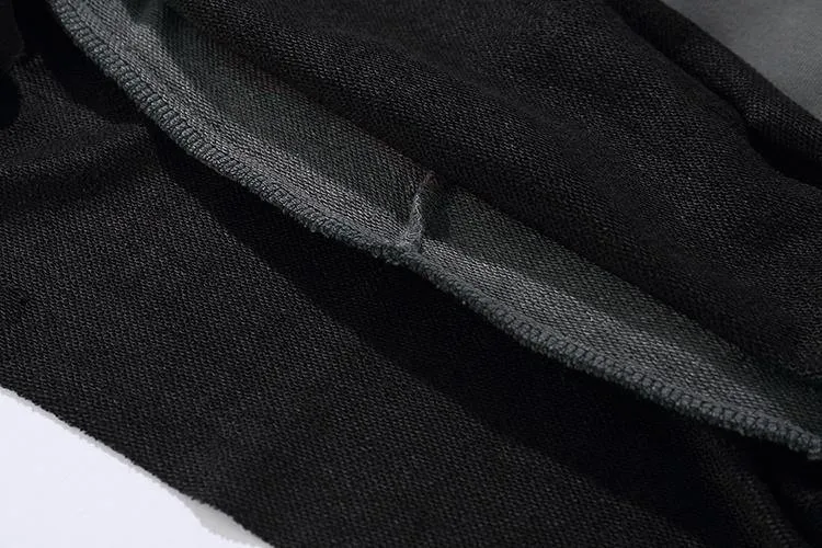 Pullover Männer Gefälschte zwei stücke Mit Kapuze hochwertige Sweatshirts Baumwolle Hip Hop Brief gedruckt Männer Band Übergroße Hoodies