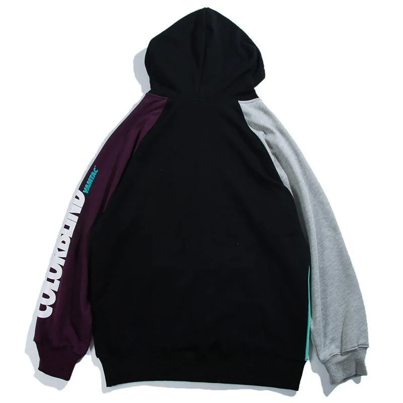 Hoodies Männer Vintage Farbblock Harajuku Streetwear Hip Hop Herbst Männliche Mode Casual Hoodie Sweatshirts